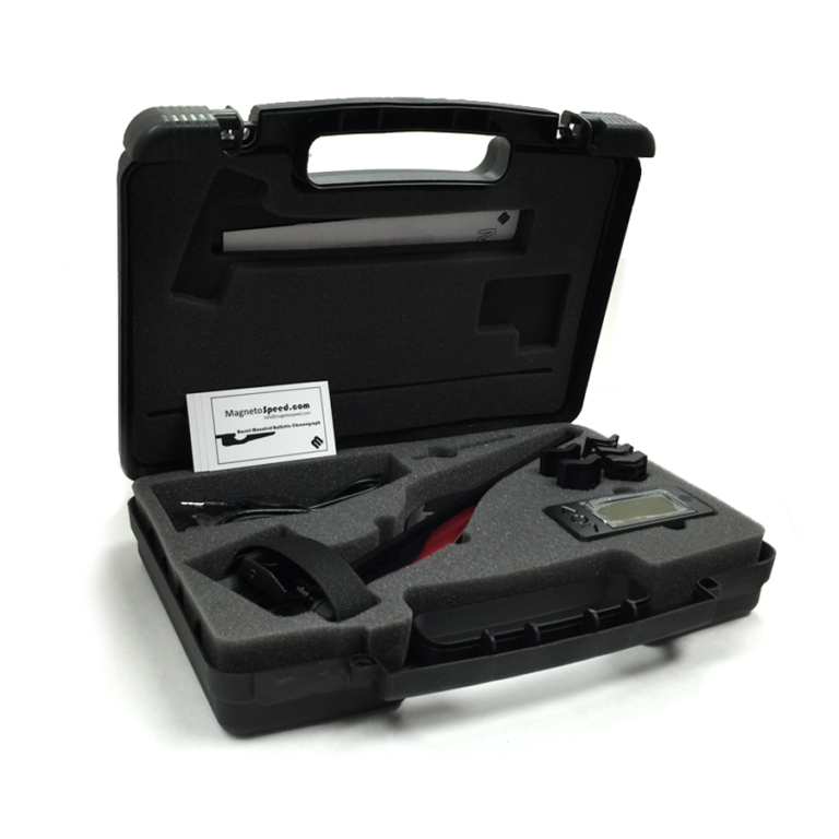 Carrying case and MagnetoSpeed V3 Ballistic Chronograph Kit